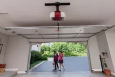 Opened garage door