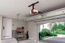 Opened garage door