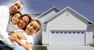Family in front of their house
